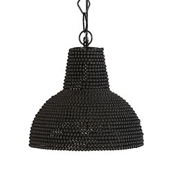 Beaded Hanging Lamp Black