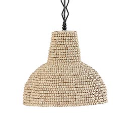 Beaded Hanging Lamp Natural